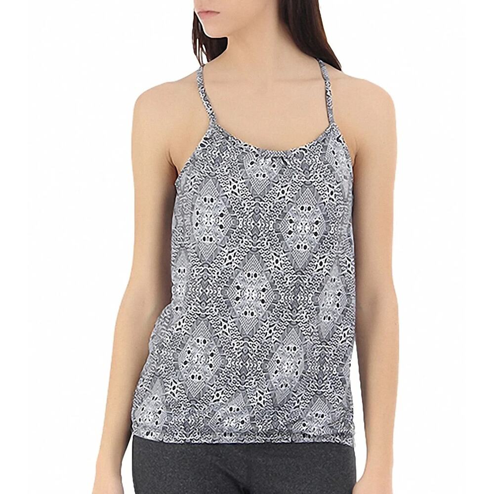 Prana Top Women Extra Large Black Becca Convertible Yoga Tank Shelf Bra Camisole
